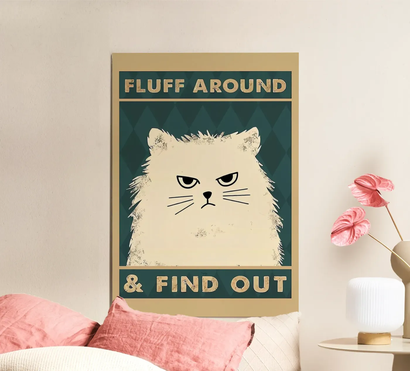 Fluffy Cat poster by Arjun