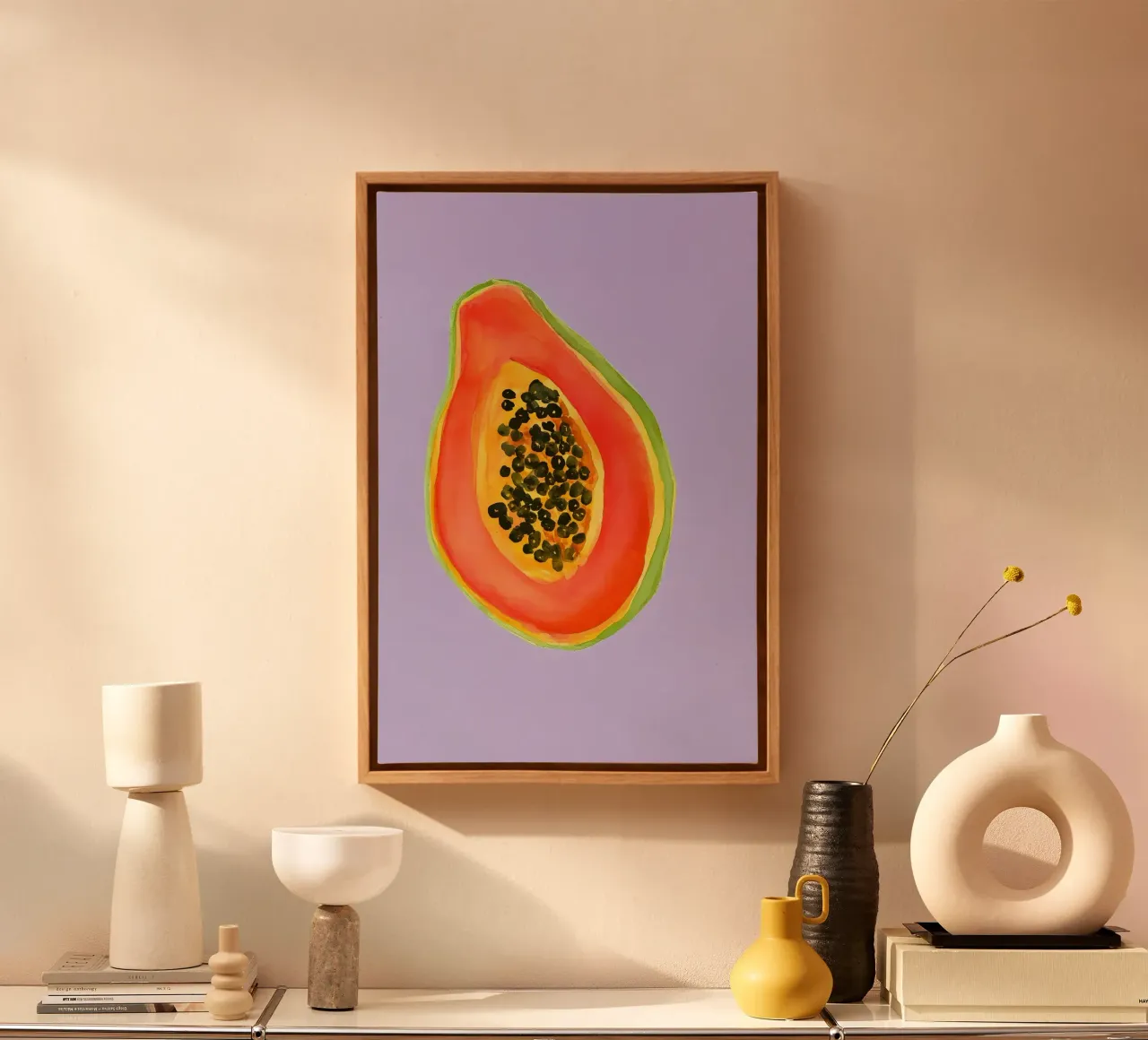 Papaya tela con Cornice a cassetta da Aquarevo