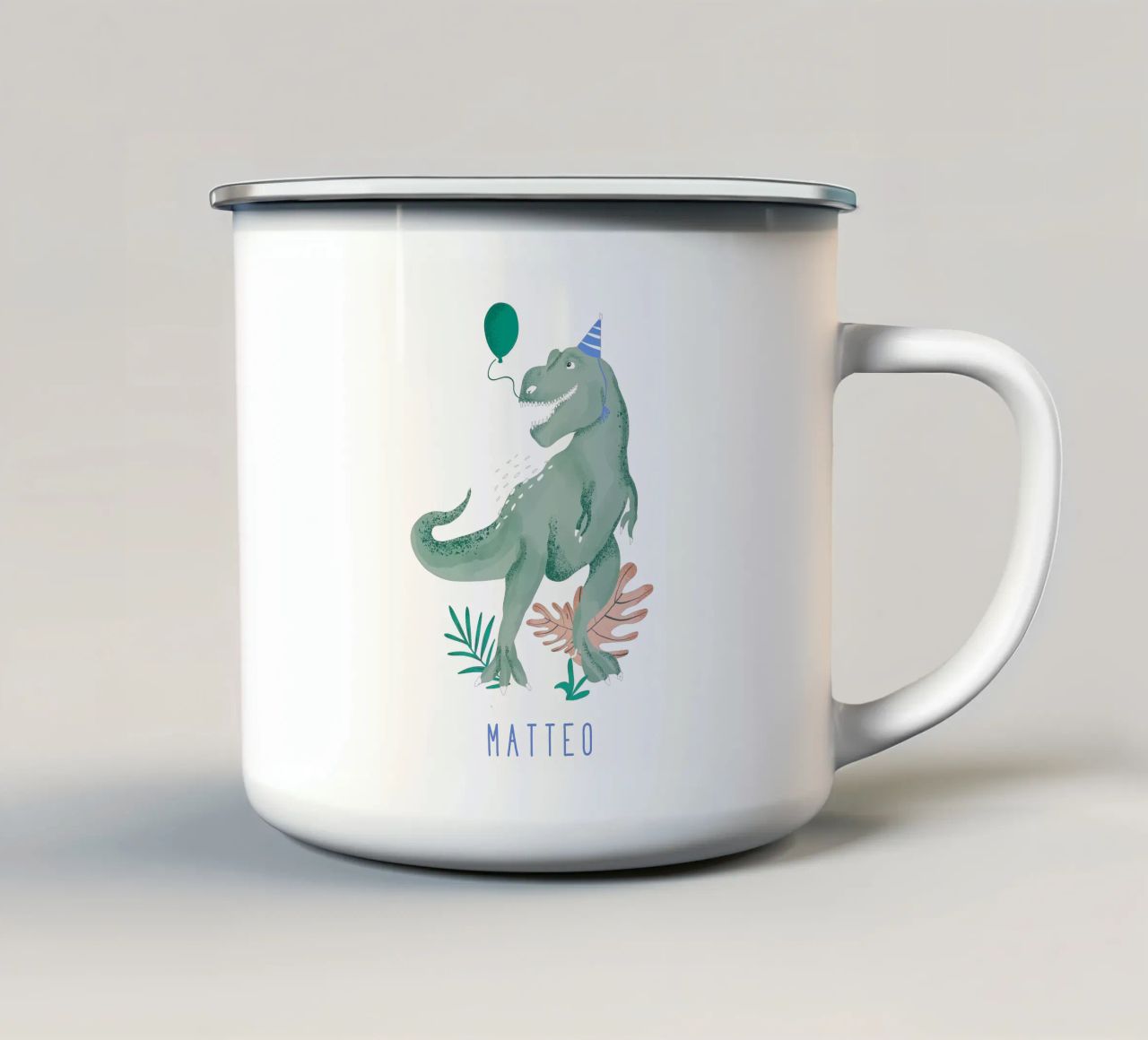 Tyrannosaurus tazza in smalto da Kartenliebe