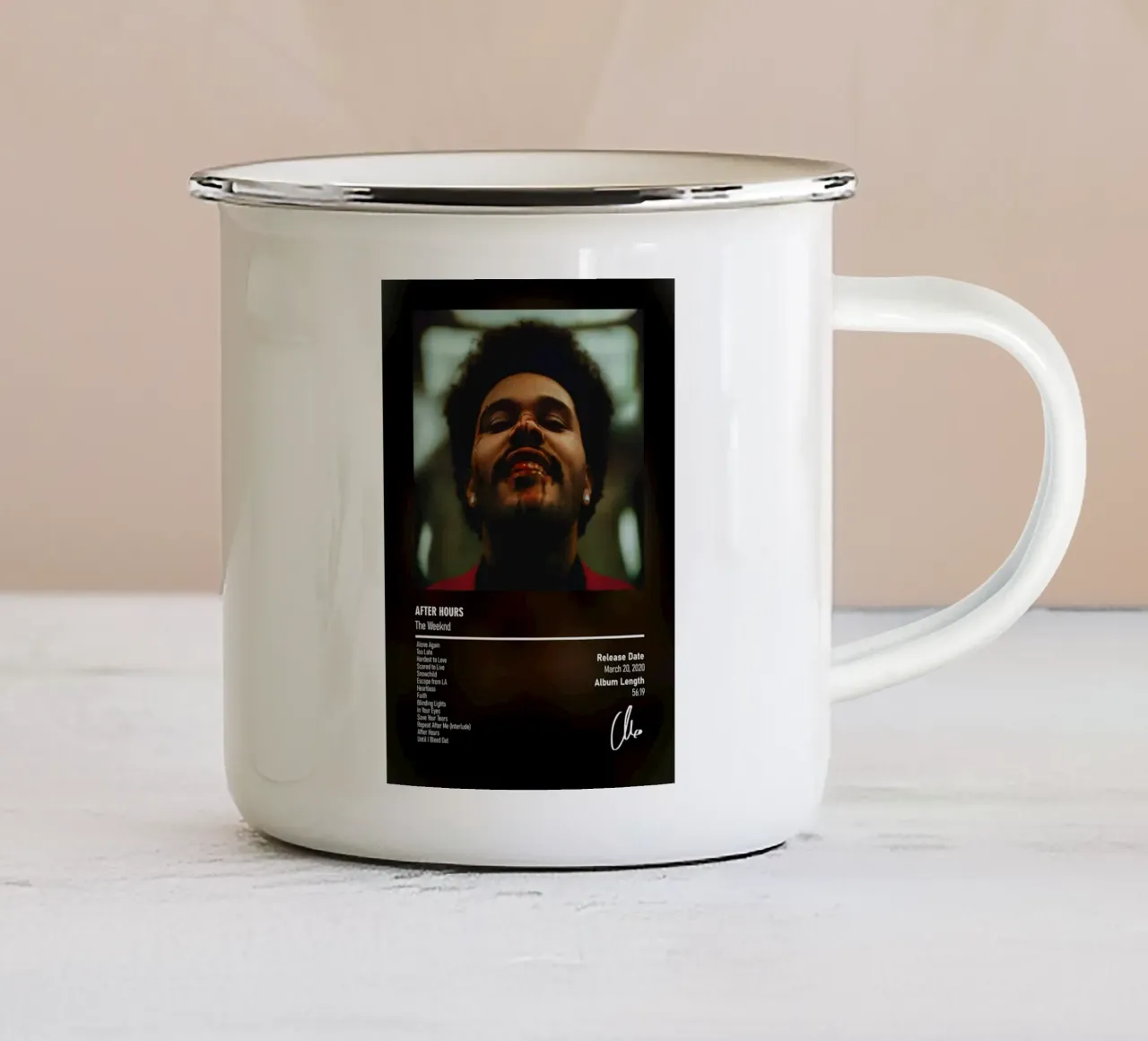 After Hours By The Weeknd tazza in smalto da DGUnder