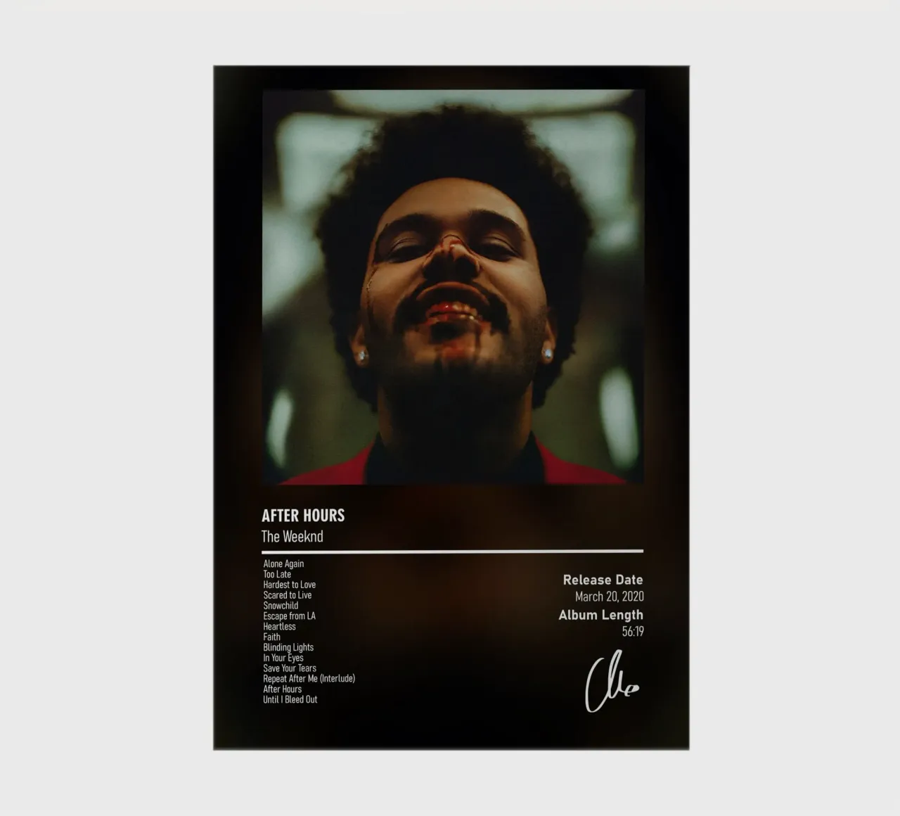 After Hours By The Weeknd carnet de notes de DGUnder
