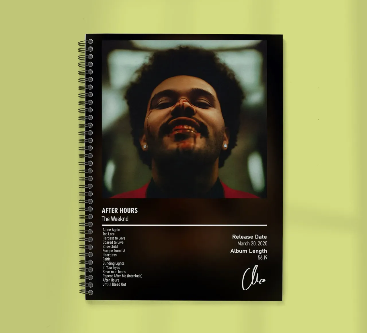 After Hours By The Weeknd spiral notebook by DGUnder