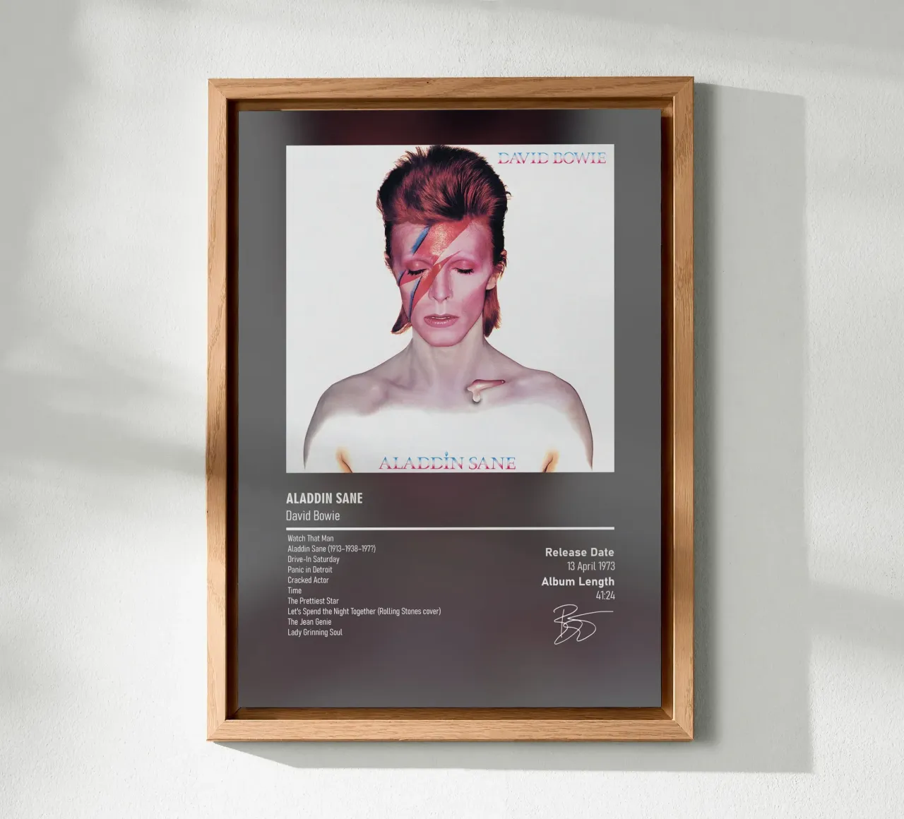 Aladdin Sane By David Bowie alluminio dibond da DGUnder