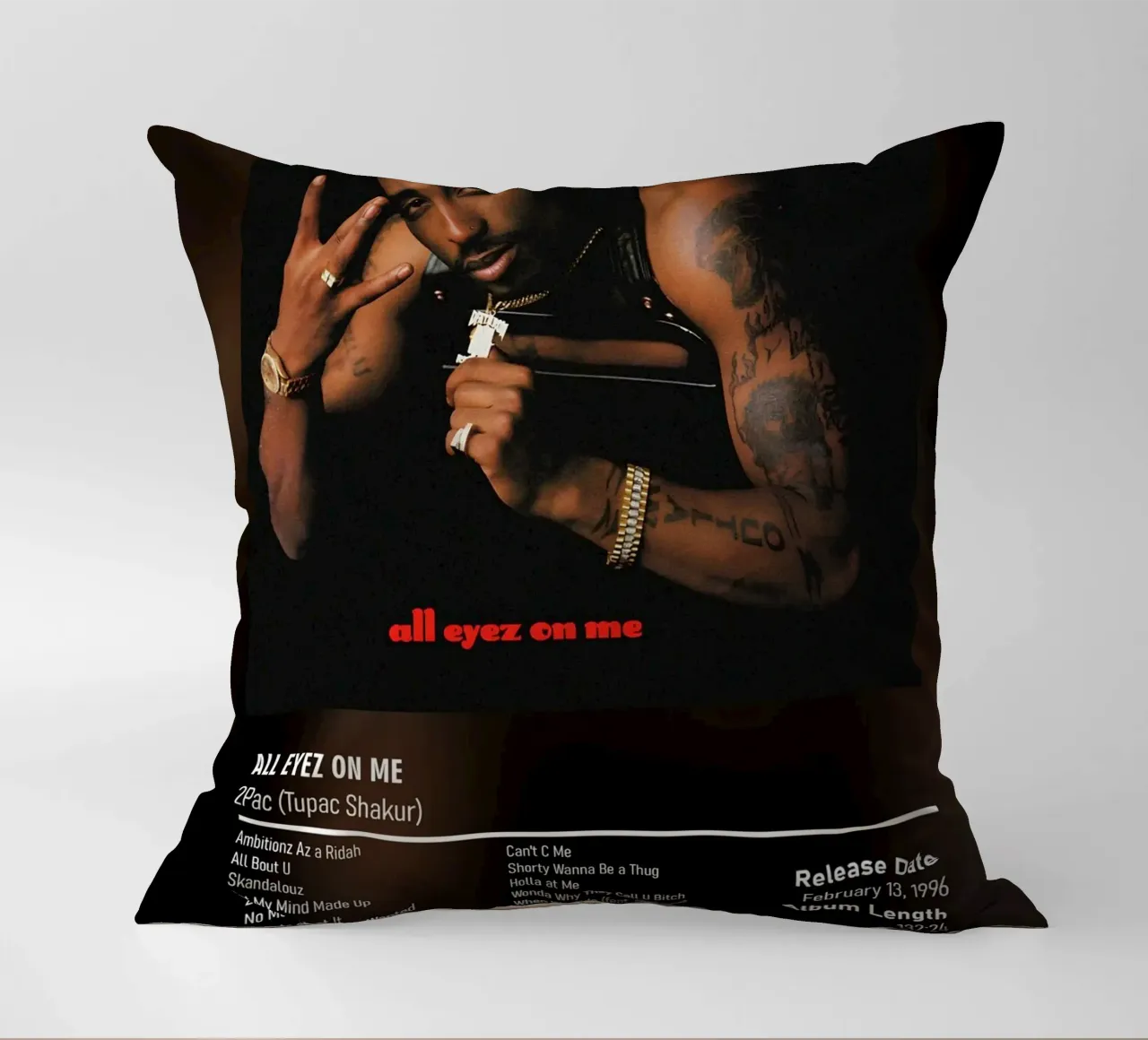 All Eyez on Me By 2Pac Tupac Shakur cuscino da DGUnder