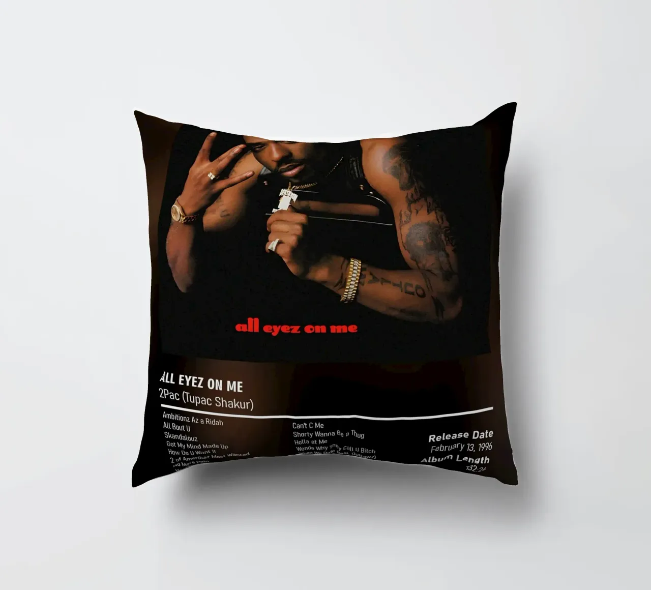 All Eyez on Me By 2Pac Tupac Shakur cuscino da DGUnder