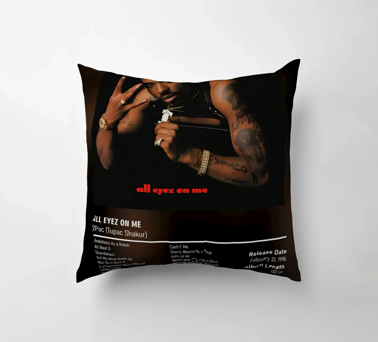 All Eyez on Me By 2Pac Tupac Shakur cuscino da DGUnder