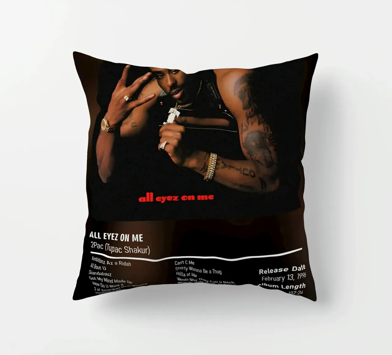 All Eyez on Me By 2Pac Tupac Shakur cuscino da DGUnder