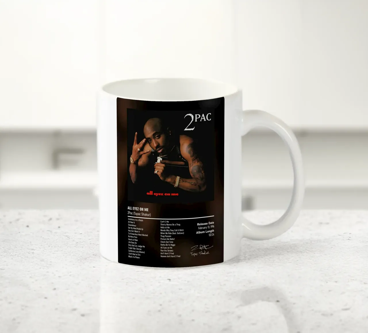 All Eyez on Me By 2Pac Tupac Shakur tazza in ceramica da DGUnder