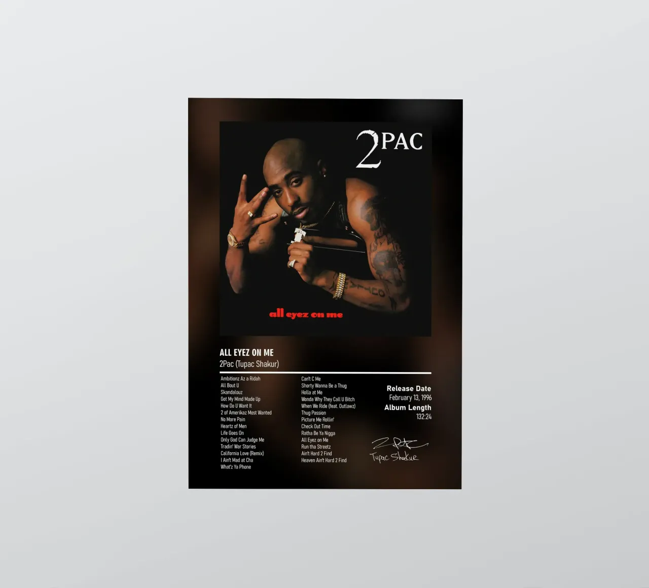 All Eyez on Me By 2Pac Tupac Shakur Sticker von DGUnder