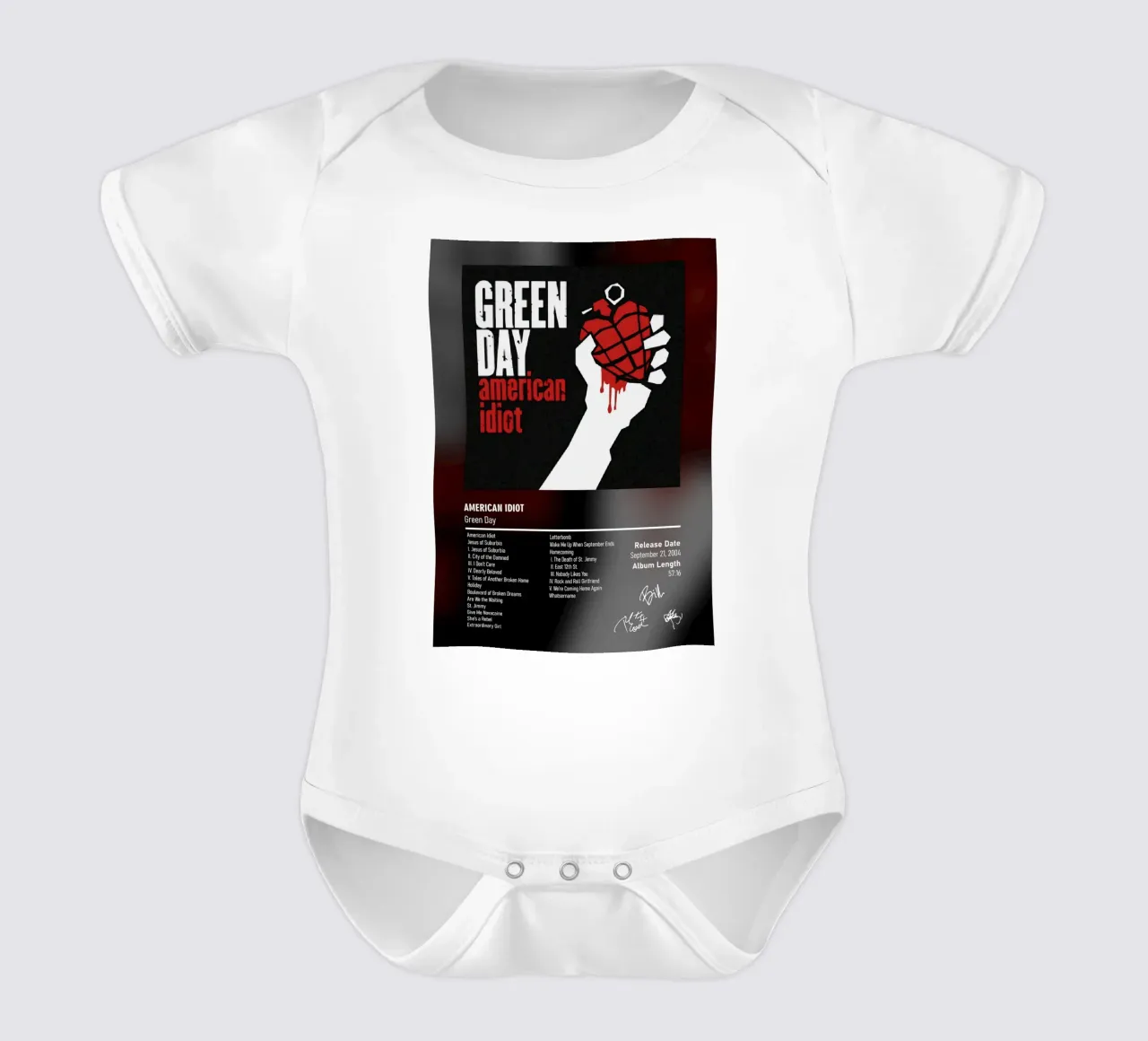 American Idiot By Green Day short-sleeve baby romper by DGUnder