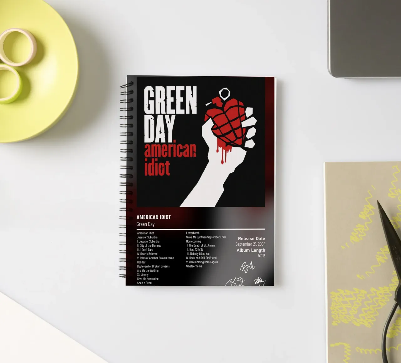 American Idiot By Green Day spiral notebook by DGUnder