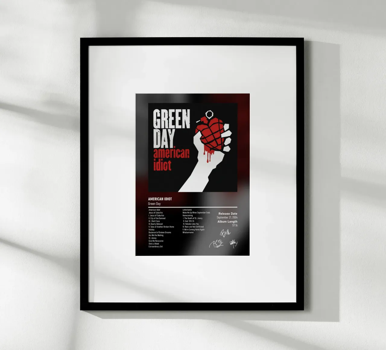 American Idiot By Green Day carta hahnemühle da DGUnder