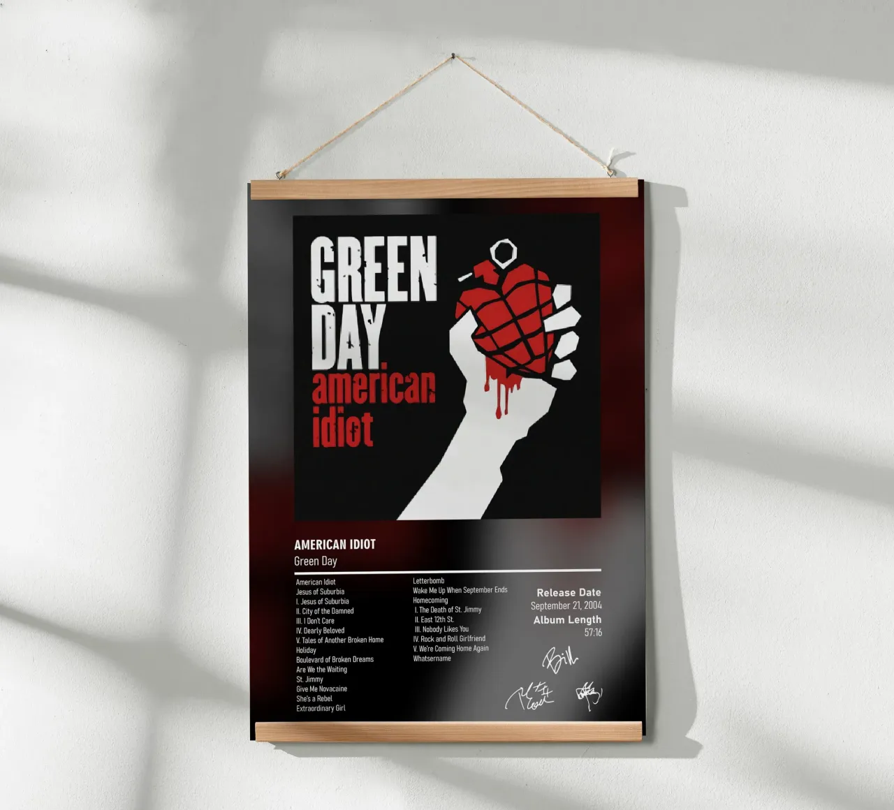 American Idiot By Green Day carta hahnemühle da DGUnder
