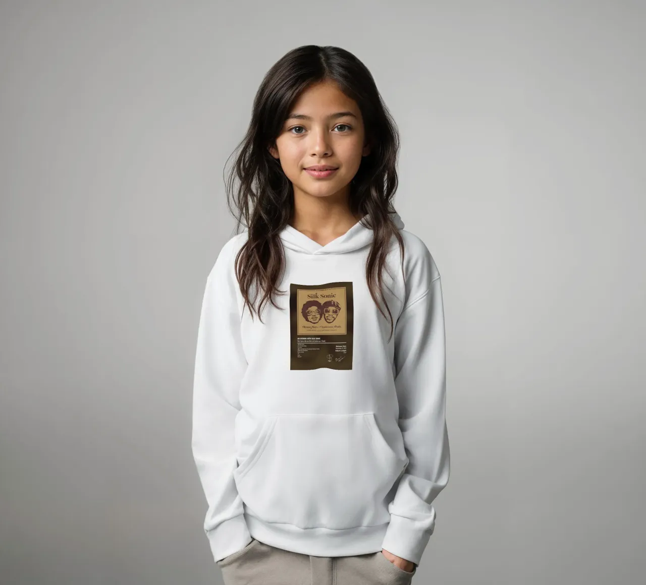 An Evening with Silk Sonic By Silk Sonic Bruno Mars felpa bambino con cappuccio da DGUnder