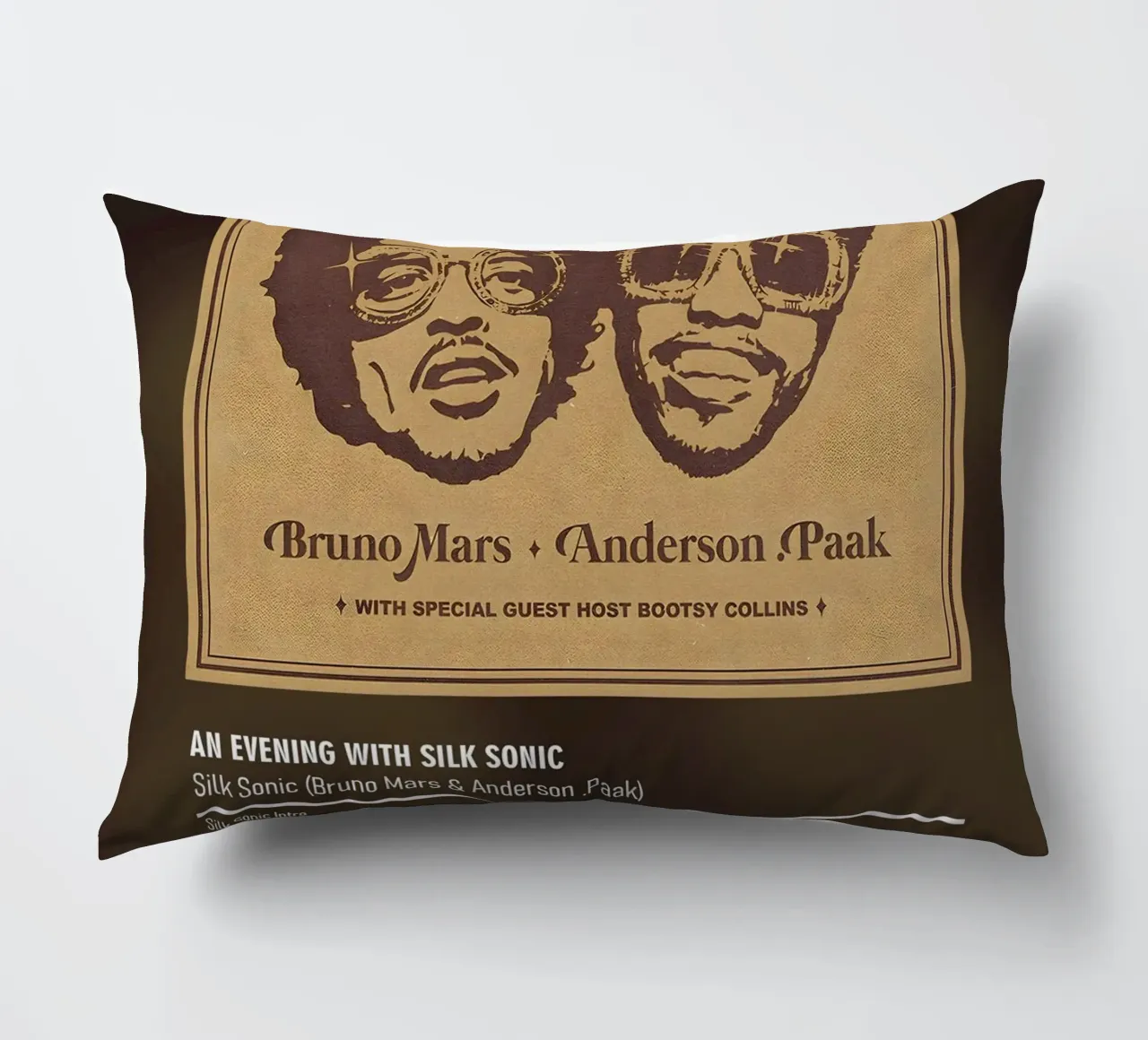 An Evening with Silk Sonic By Silk Sonic Bruno Mars cuscino da DGUnder
