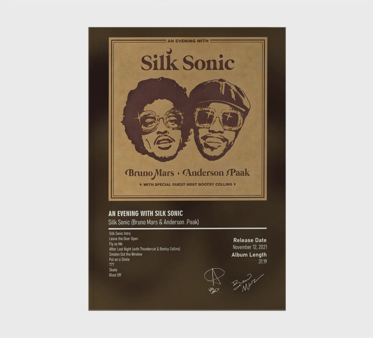 An Evening with Silk Sonic By Silk Sonic Bruno Mars diario da DGUnder