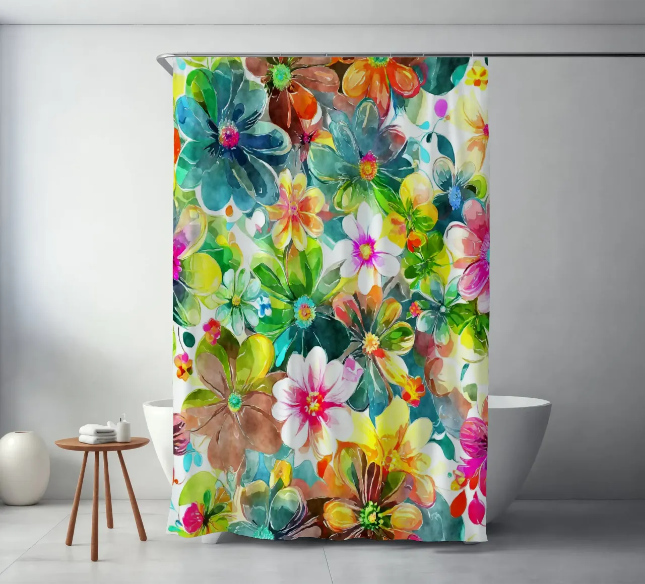 Whispers of the Wild Bloom shower curtain by Botanical Pattern House