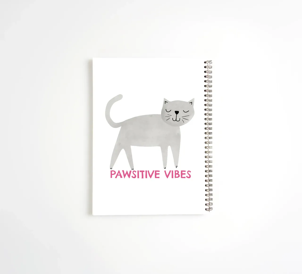 Pawsitive vibes spiral notebook by Fraysein Design