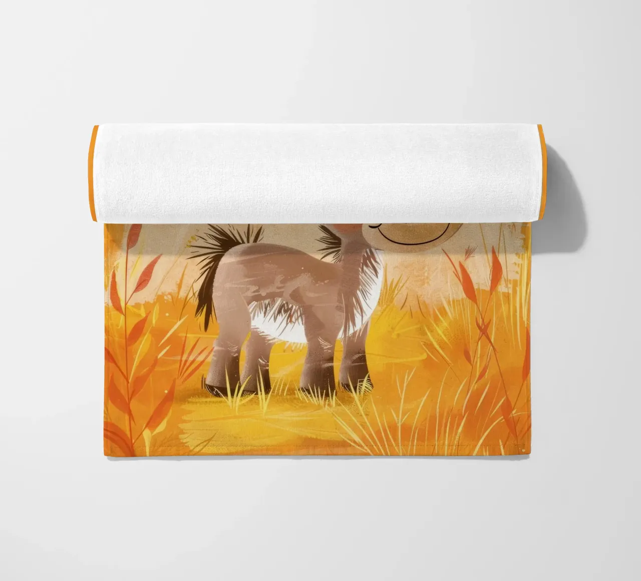 simpatico asinello sorridente telo mare da DesignDoodle