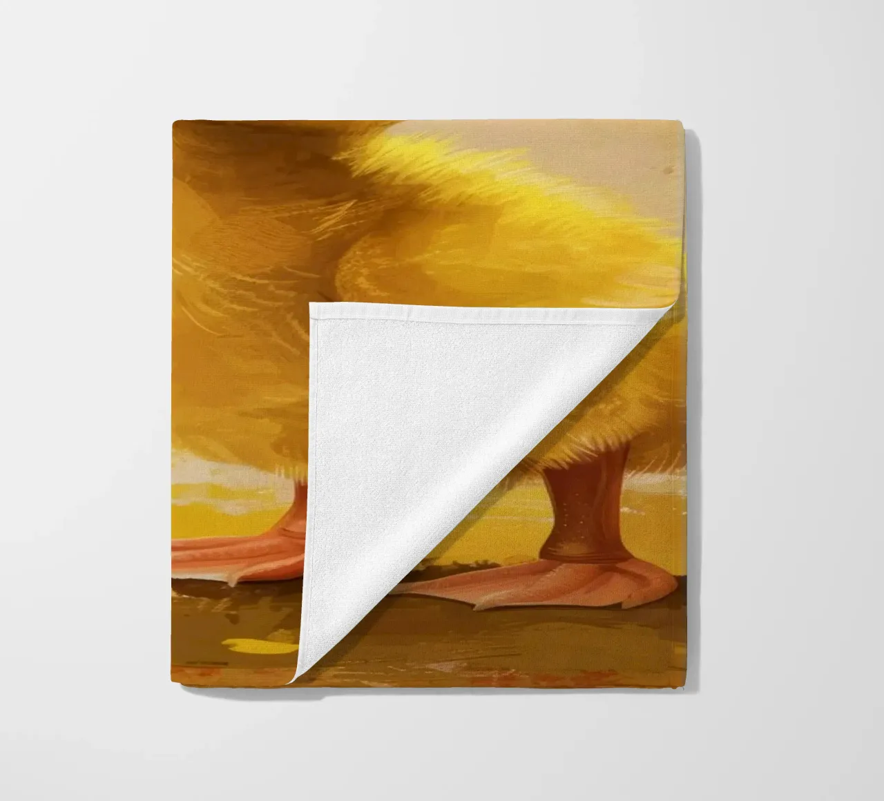 Anatra gialla eccentrica telo mare da DesignDoodle