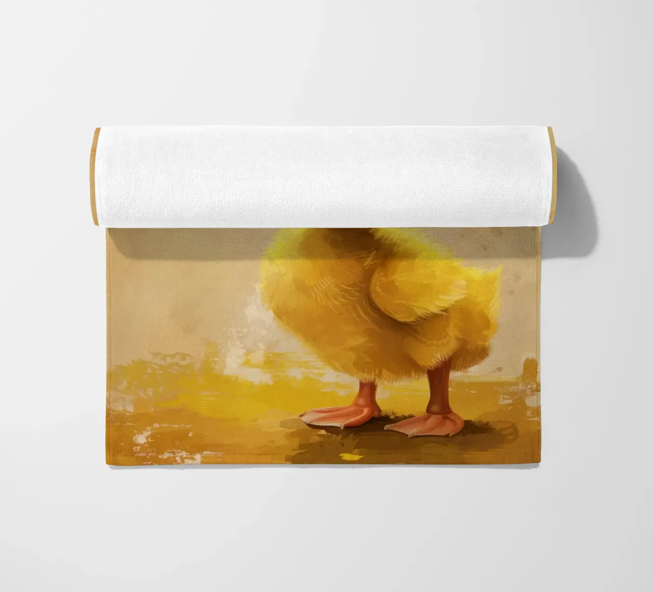 Anatra gialla eccentrica telo mare da DesignDoodle