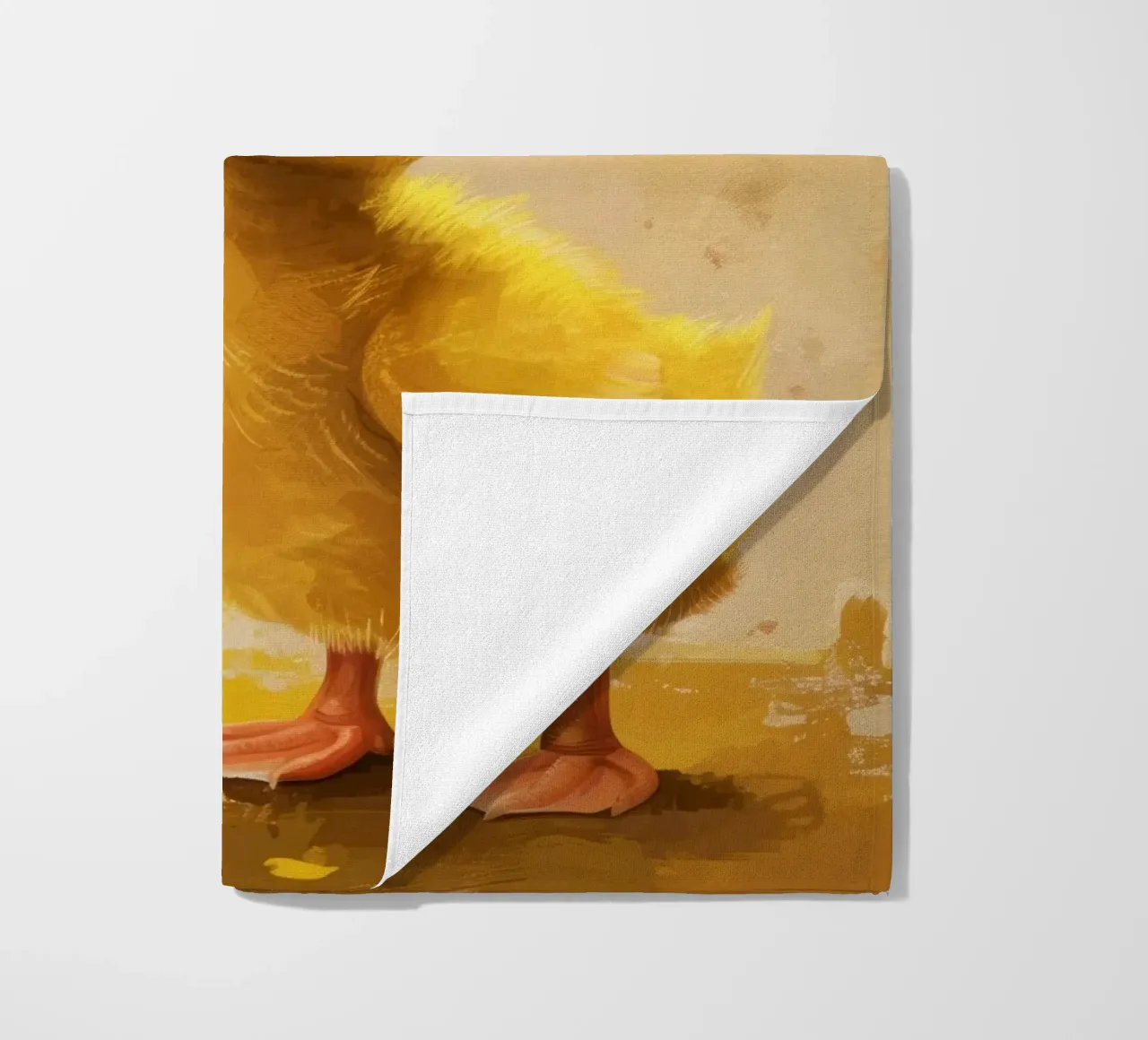 Anatra gialla eccentrica telo mare da DesignDoodle