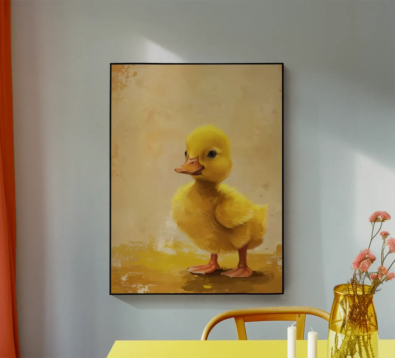 Quirky Yellow Duck acrylic glass by DesignDoodle