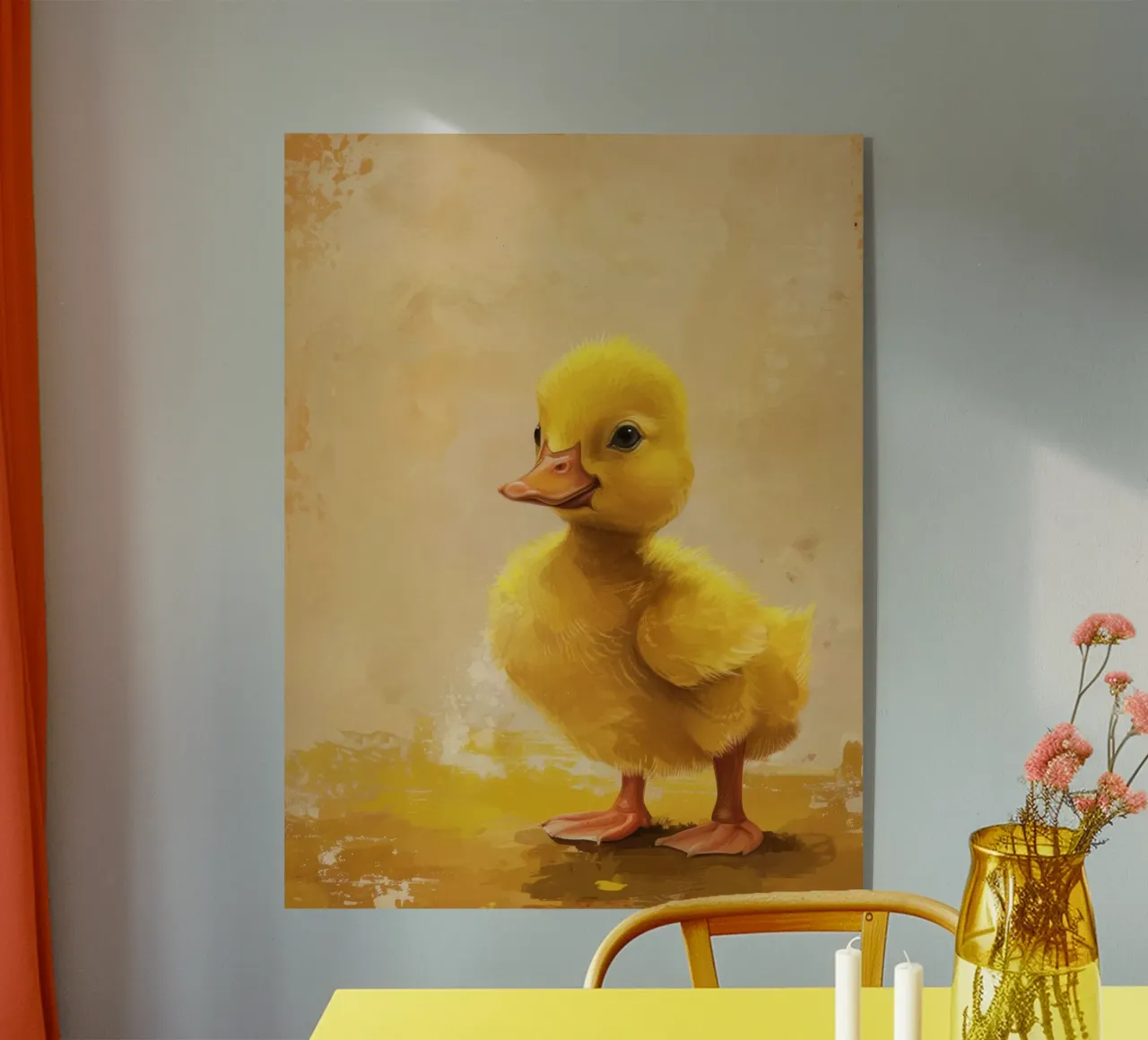 Quirky Yellow Duck acrylic glass by DesignDoodle