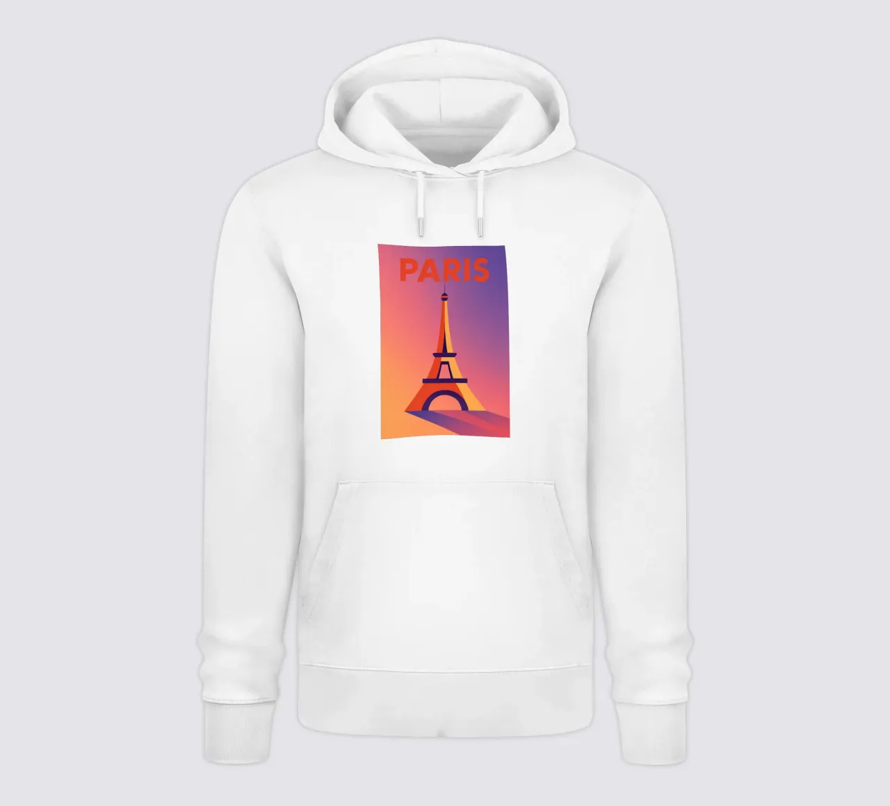 PARIGI - La Tour Eiffel in un tramonto grafico felpa con cappuccio da JETLAG | affiches voyage