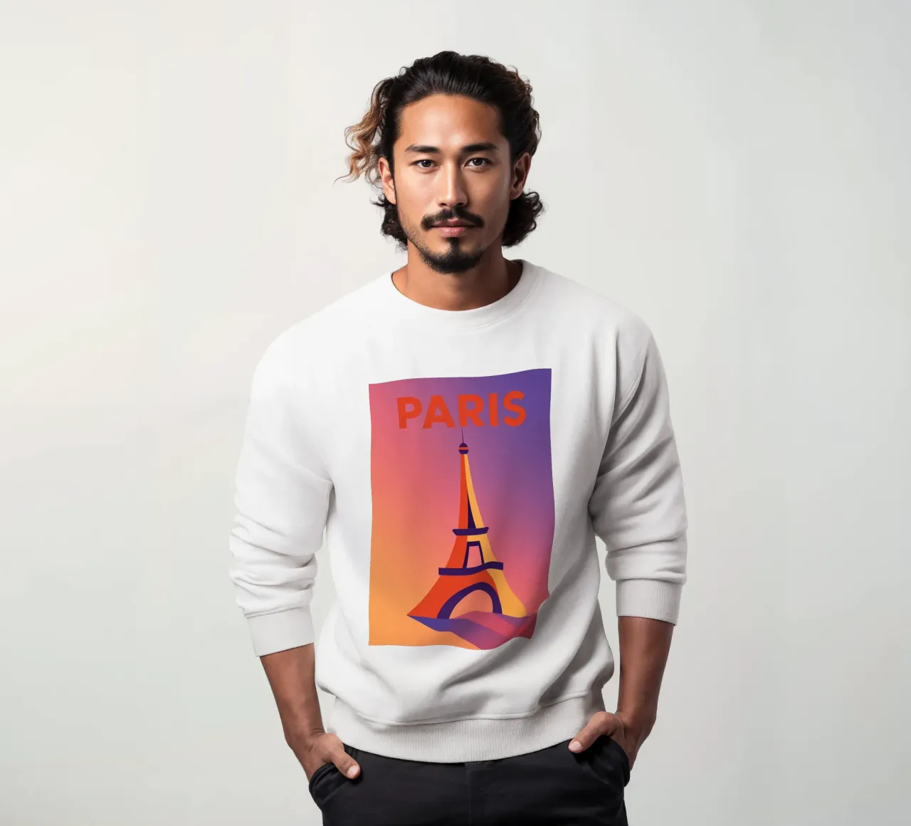 PARIGI - La Tour Eiffel in un tramonto grafico felpa da JETLAG | affiches voyage