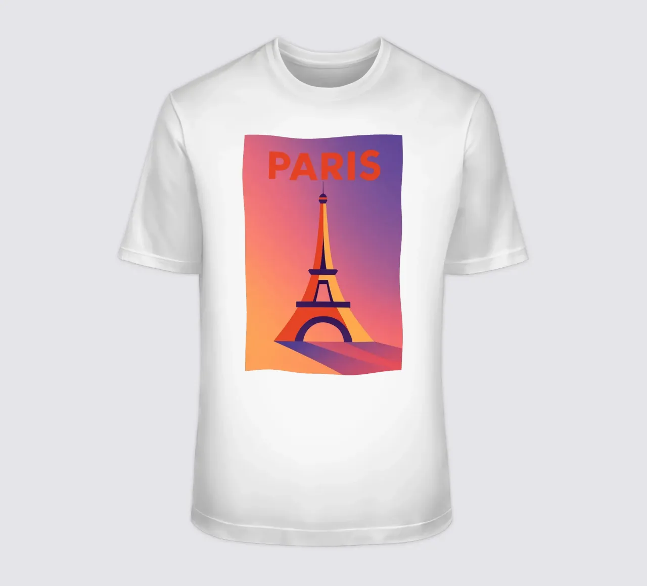 PARIGI - La Tour Eiffel in un tramonto grafico t-shirt da JETLAG | affiches voyage