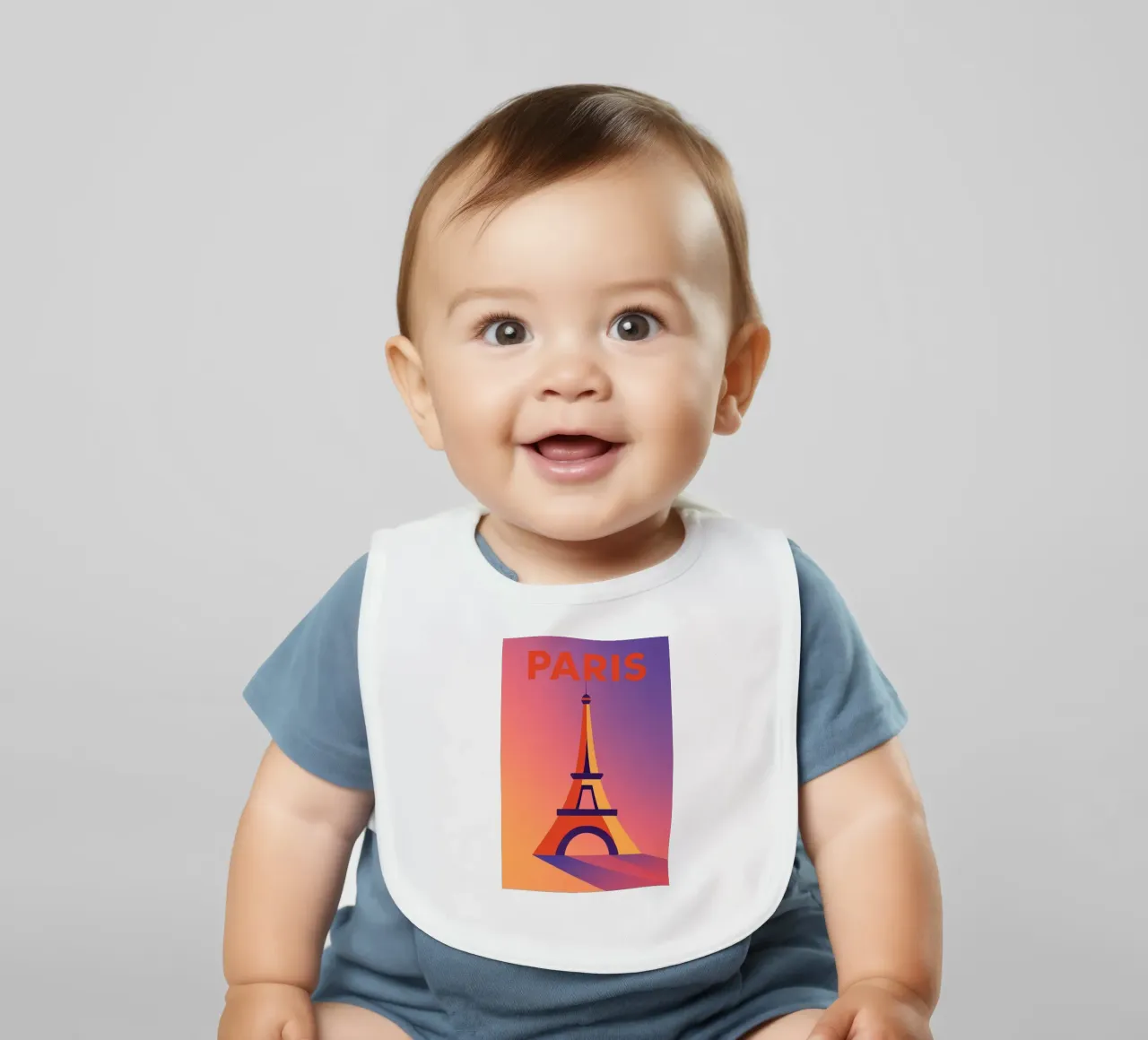 PARIGI - La Tour Eiffel in un tramonto grafico bavaglino da JETLAG | affiches voyage