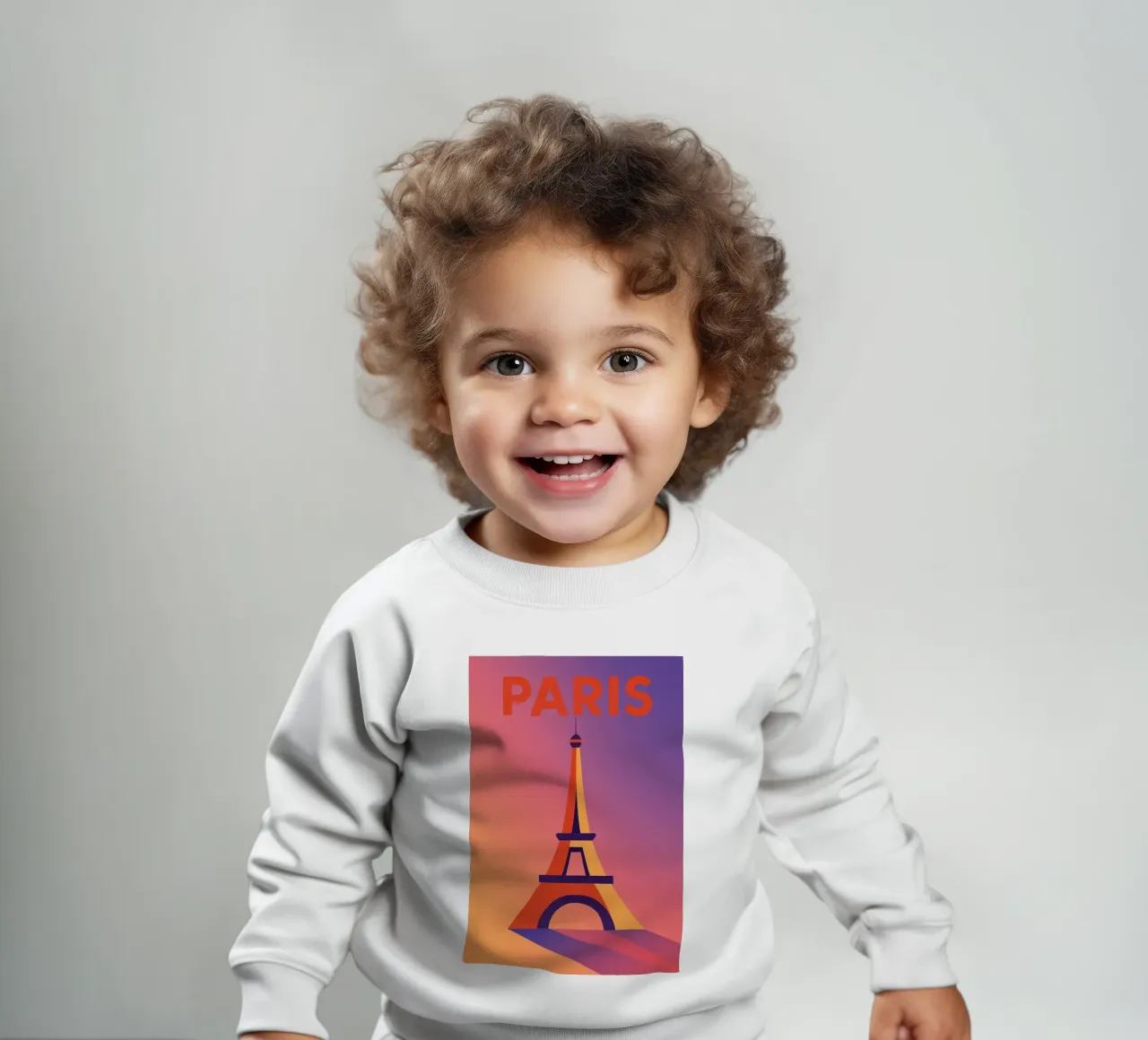 PARÍS - La Torre Eiffel en un atardecer gráfico sudadera de bebé de JETLAG | affiches voyage