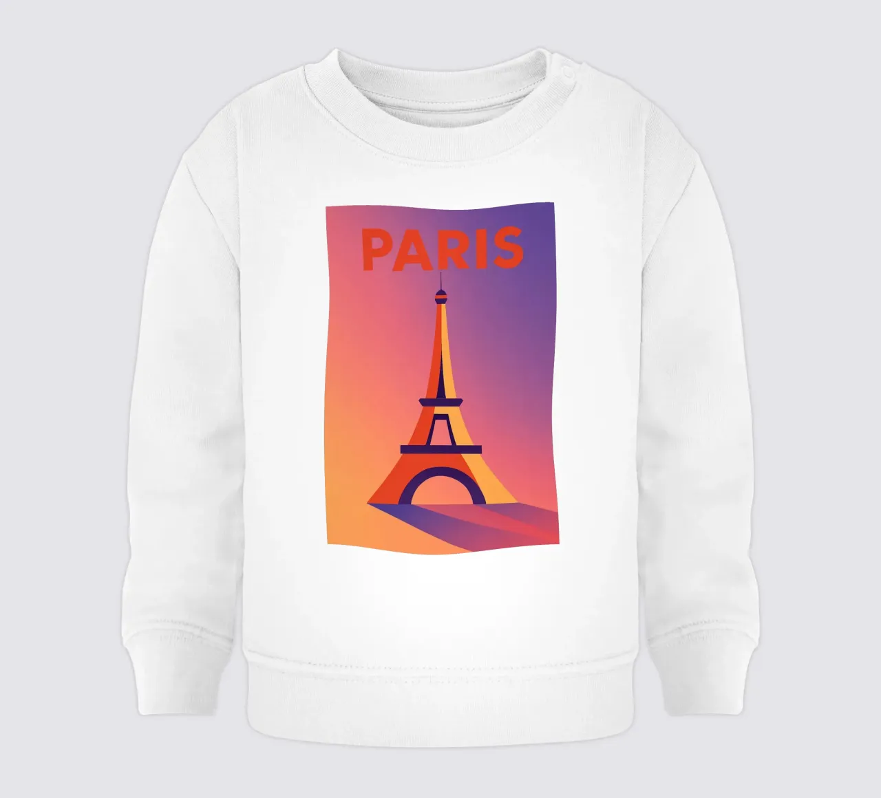 PARÍS - La Torre Eiffel en un atardecer gráfico sudadera de bebé de JETLAG | affiches voyage