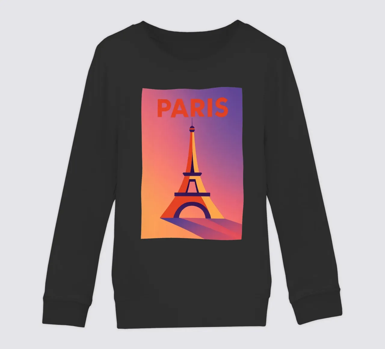 PARIGI - La Tour Eiffel in un tramonto grafico felpa bambino da JETLAG | affiches voyage