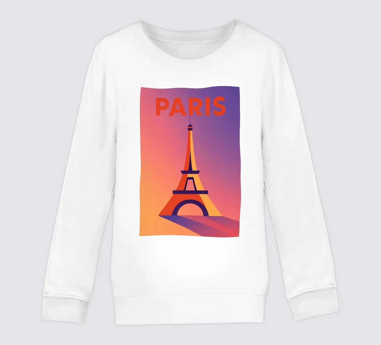 PARIGI - La Tour Eiffel in un tramonto grafico felpa bambino da JETLAG | affiches voyage