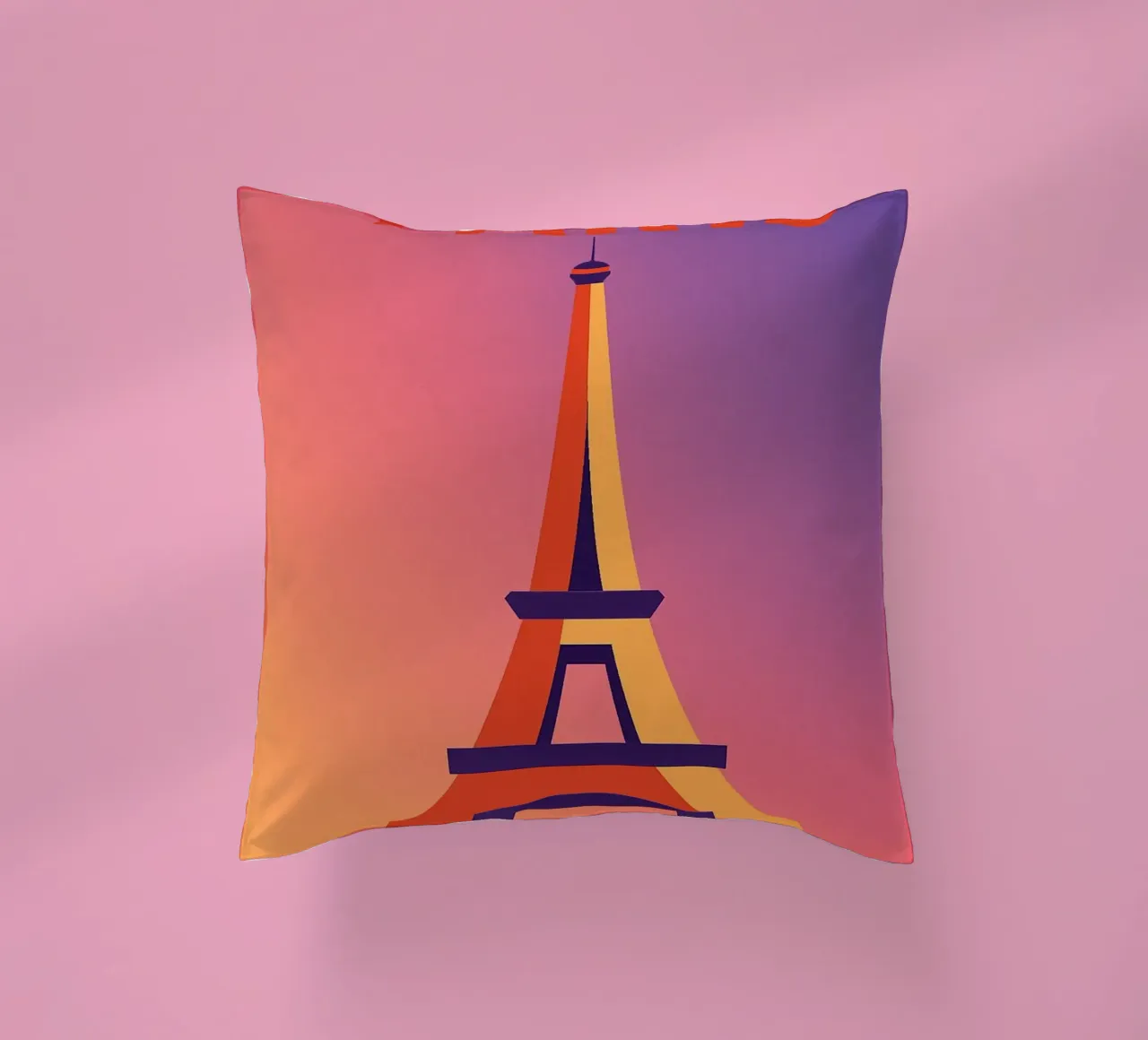 PARIGI - La Tour Eiffel in un tramonto grafico cuscino da JETLAG | affiches voyage