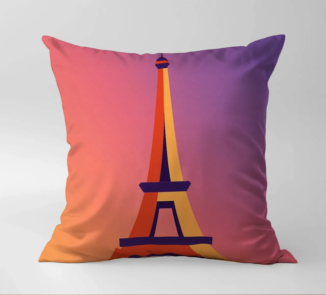 PARIGI - La Tour Eiffel in un tramonto grafico cuscino da JETLAG | affiches voyage