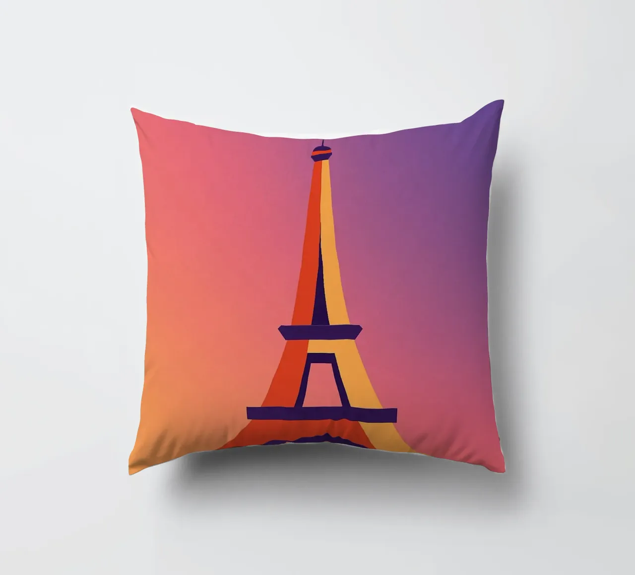 PARIGI - La Tour Eiffel in un tramonto grafico cuscino da JETLAG | affiches voyage