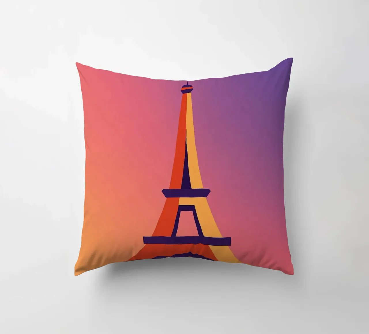 PARIGI - La Tour Eiffel in un tramonto grafico cuscino da JETLAG | affiches voyage