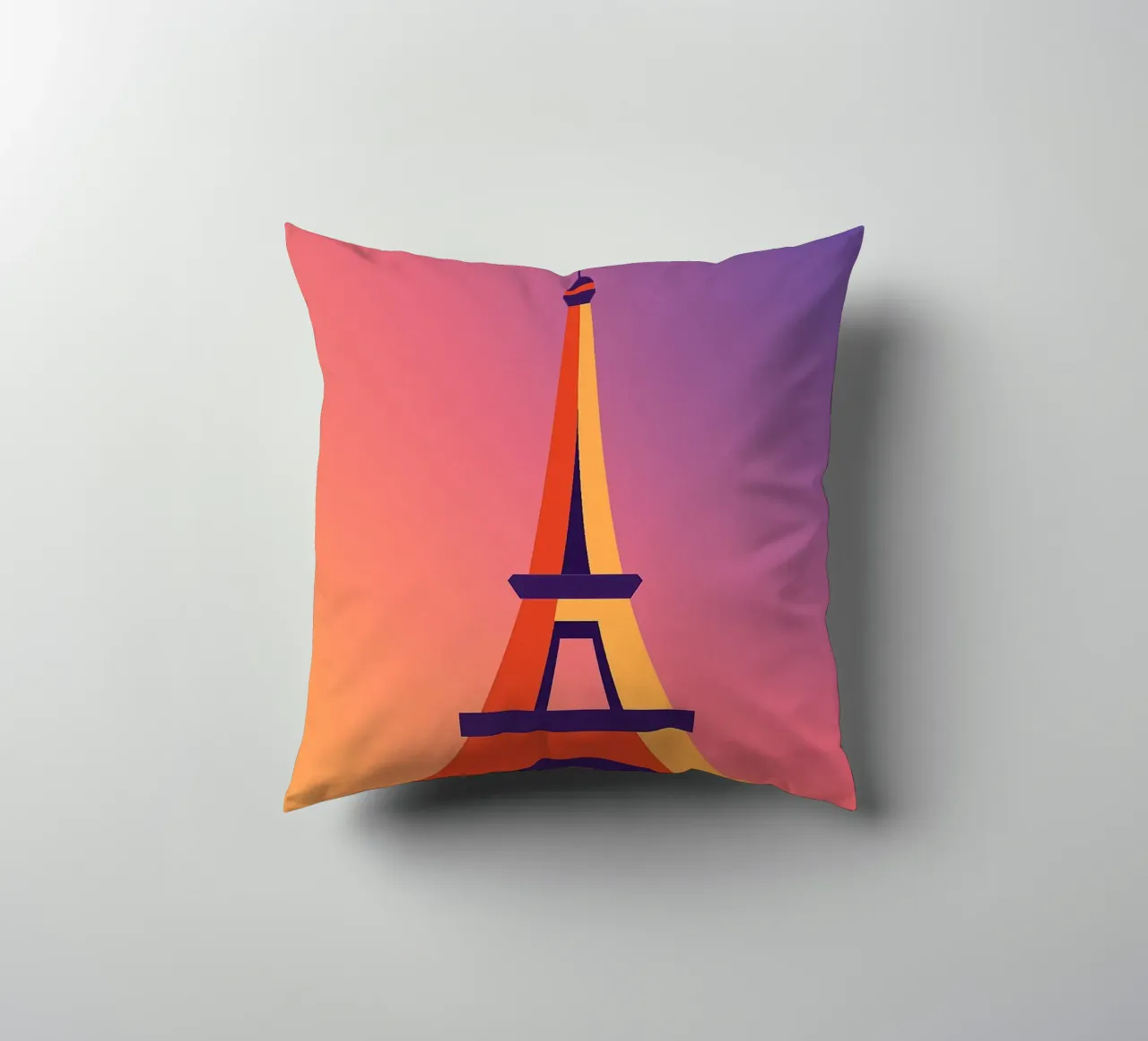 PARIGI - La Tour Eiffel in un tramonto grafico cuscino da JETLAG | affiches voyage