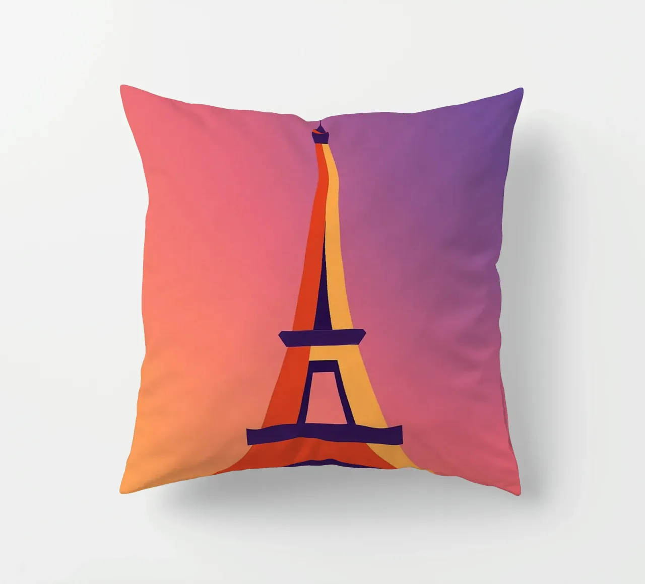 PARIGI - La Tour Eiffel in un tramonto grafico cuscino da JETLAG | affiches voyage