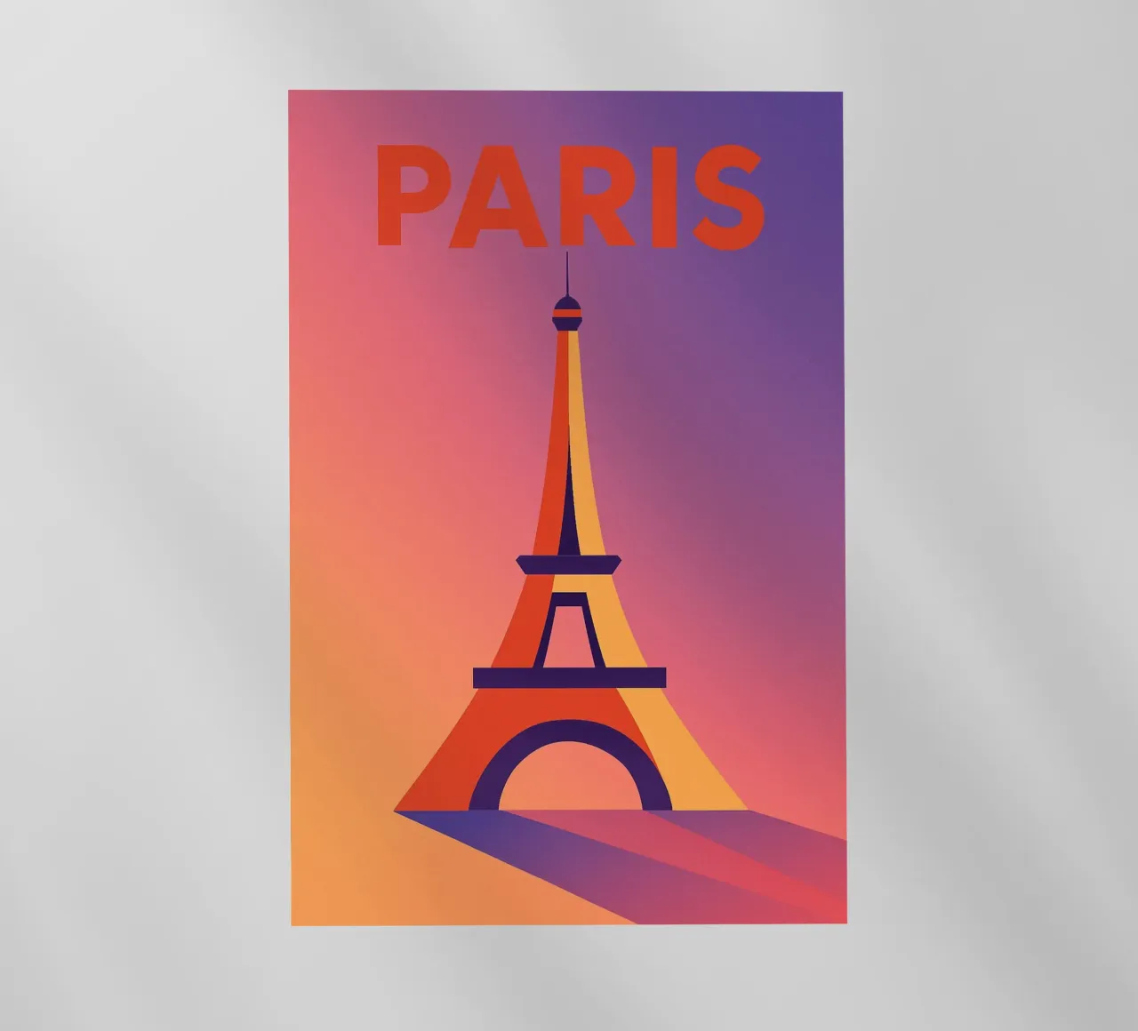 PARIGI - La Tour Eiffel in un tramonto grafico pellicola backlit da JETLAG | affiches voyage