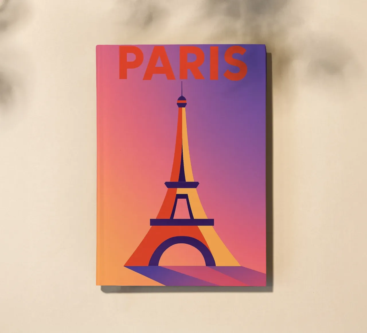PARIGI - La Tour Eiffel in un tramonto grafico diario da JETLAG | affiches voyage