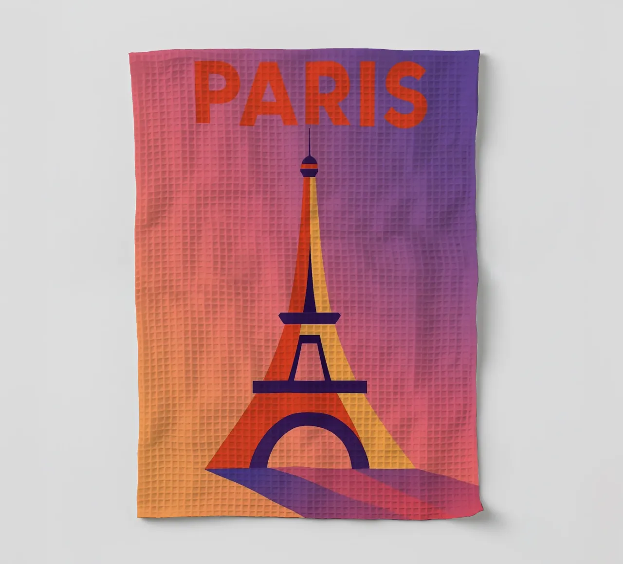 PARIGI - La Tour Eiffel in un tramonto grafico canovaccio da cucina da JETLAG | affiches voyage