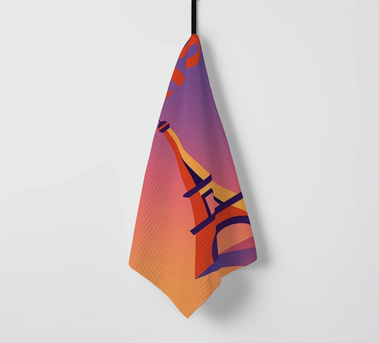 PARIGI - La Tour Eiffel in un tramonto grafico canovaccio da cucina da JETLAG | affiches voyage