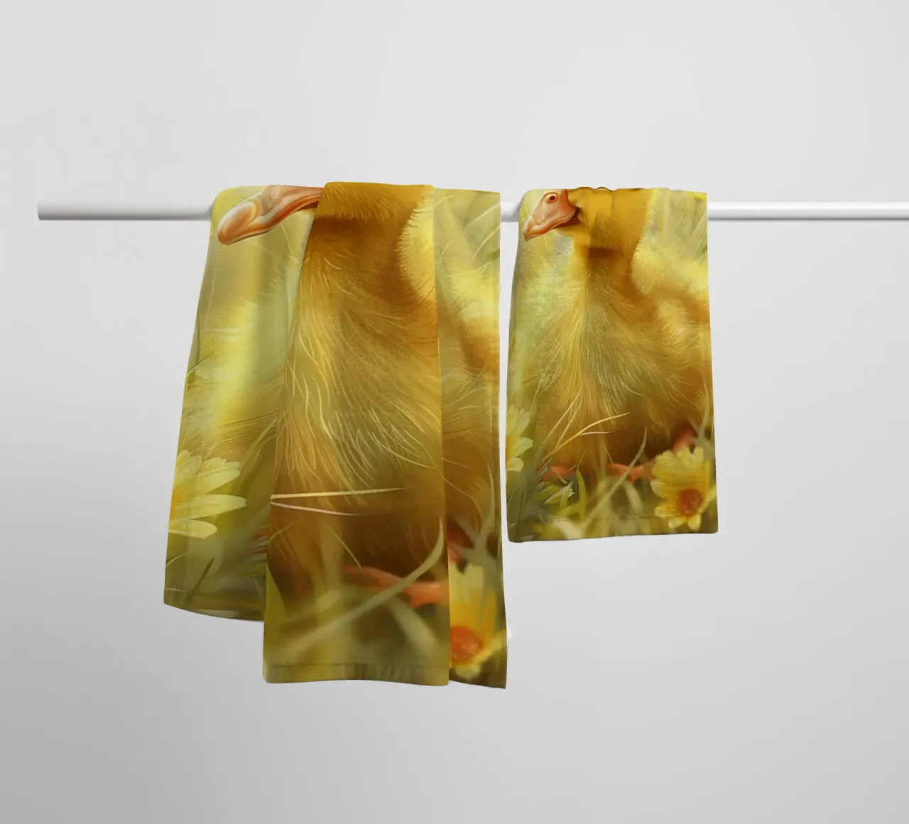Golden Field Duck towel by DesignDoodle