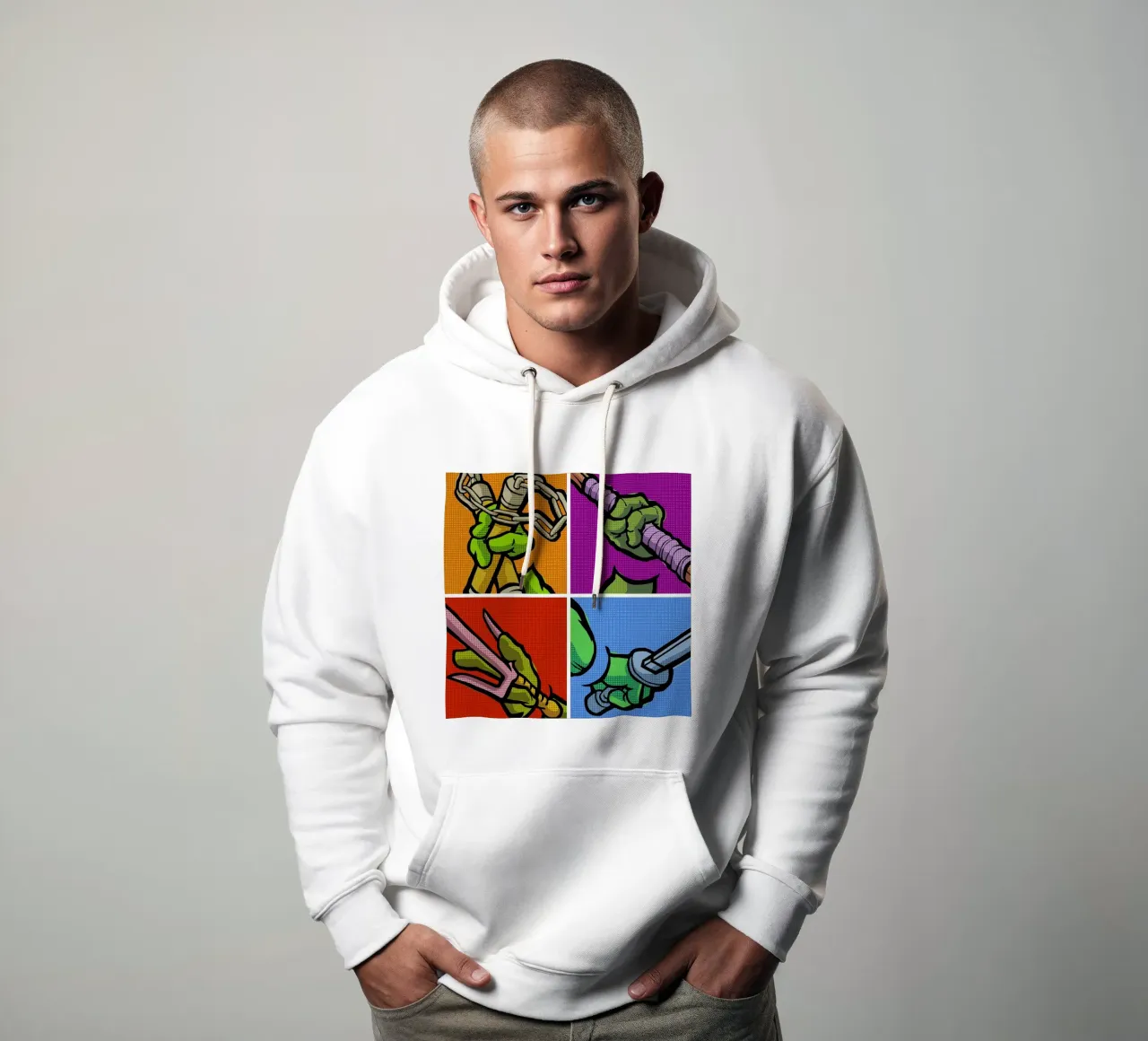 Lichtenstein Pop Martial Art Combo felpa con cappuccio da Butcher Billy
