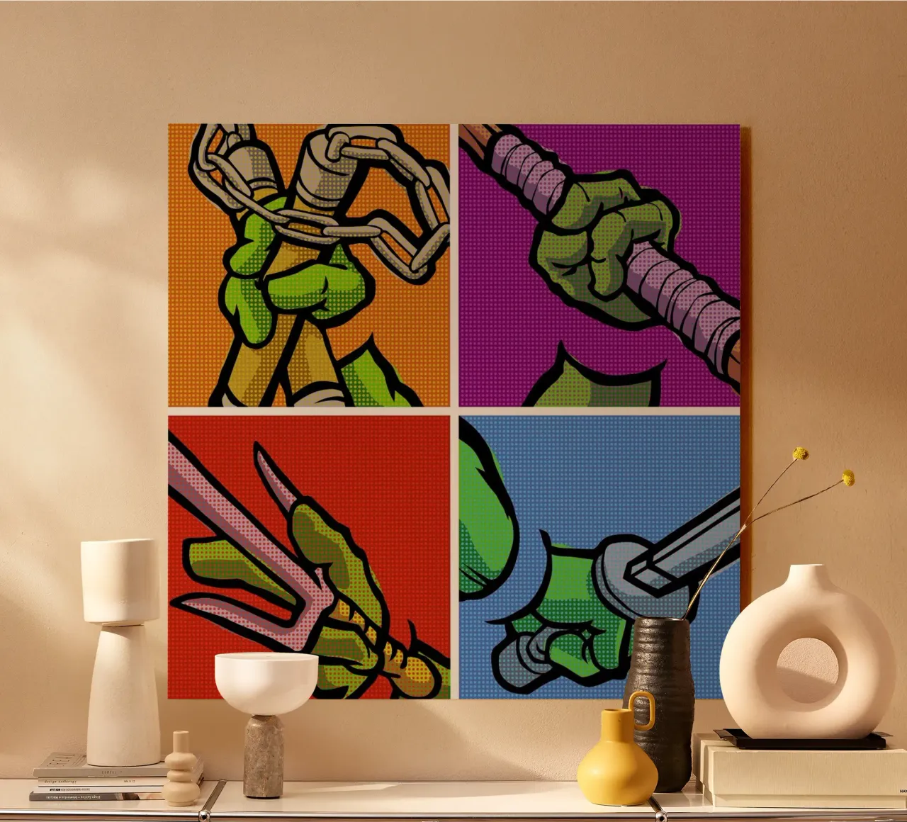 Lichtenstein Pop Martial Art Combo alluminio dibond da Butcher Billy