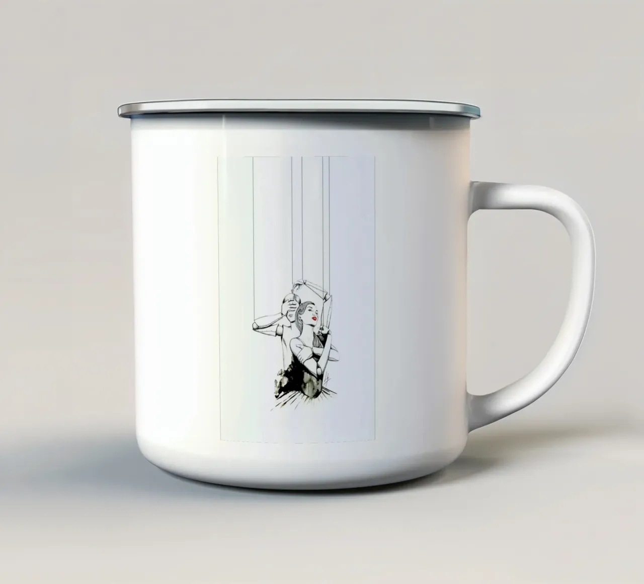 Embrace tazza in smalto da Libby Watkins